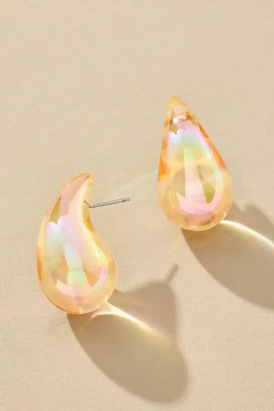 By Anthropologie The Petra Lucite Drop Earrings In Gold