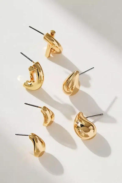 By Anthropologie The Petra Mini Drop Earrings, Set Of 3