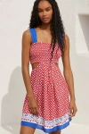By Anthropologie The Piper Bandeau Cutout Mini Dress In Red