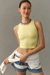 By Anthropologie The Reegan Seamless Ribbed Cropped Tank Top