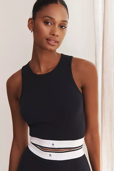 By Anthropologie The Reegan Seamless Ribbed Sports Bra In Black