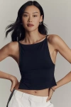 By Anthropologie The Renna Seamless Apron Tank Top In Black