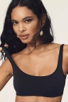 By Anthropologie The Renna Seamless Scoop-neck Bra In Black
