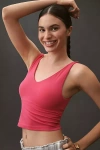 By Anthropologie The Renna Seamless Scoop-neck Tank In Pink