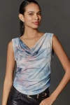 By Anthropologie The Sloane Cowl-neck Tank Top In Multicolor