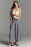 By Anthropologie The Somerset Pull-on Pants: Striped Linen Blend Edition