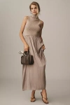 By Anthropologie The Thea Sleeveless Twofer Maxi Dress In Purple