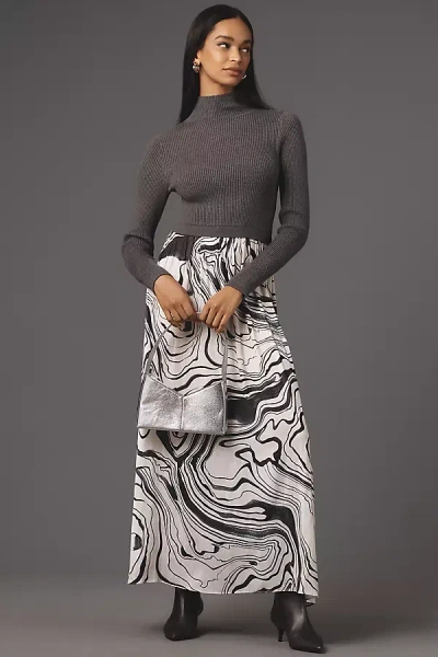 By Anthropologie The Thea Twofer Sweater Dress In Multicolor
