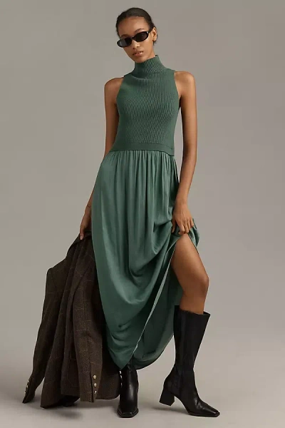 By Anthropologie The Thea Mockable Sleeveless Midi Jumper Dress In Multicolor