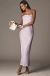By Anthropologie The Tilda Linen Blend Slip Dress In Purple