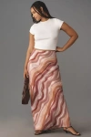 By Anthropologie The Tilda Maxi Slip Skirt In Pink