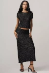 By Anthropologie The Tilda Maxi Slip Skirt: Sequin Edition In Black