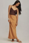 By Anthropologie The Tilda Maxi Slip Skirt In Yellow