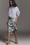 By Anthropologie The Tilda Midi Slip Skirt  In Multi