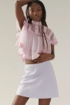 By Anthropologie The Tilda Mini Slip Skirt: Linen Edition In Purple