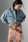 By Anthropologie The Tilda Mini Slip Skirt In Multi