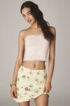 By Anthropologie The Tilda Mini Slip Skirt In Multicolor