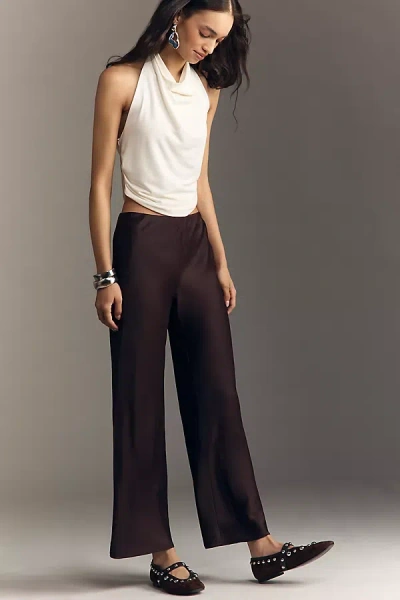 By Anthropologie The Tilda Pull-on Wide-leg Pants In Brown