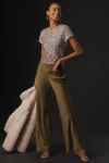 By Anthropologie The Tilda Pull-on Wide-leg Pants In Green