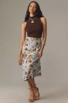 By Anthropologie The Tilda Slip Skirt In Blue