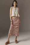 By Anthropologie The Tilda Maxi Slip Skirt: Linen Edition In Multicolor