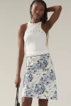 By Anthropologie The Tilda Knee-length Slip Skirt: Linen Edition In Multicolor