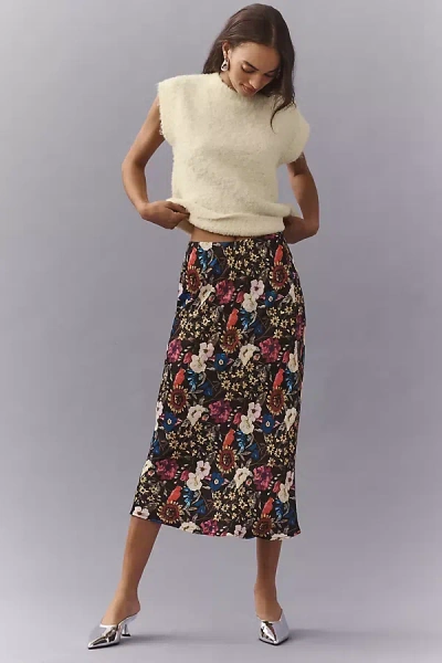 By Anthropologie The Tilda Slip Skirt In Multicolor