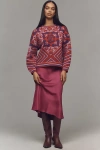 By Anthropologie The Tilda Slip Skirt In Purple