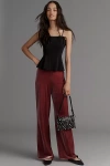 By Anthropologie The Tilda Velvet Pants In Red