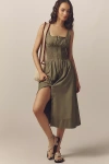 By Anthropologie The Tommie Smocked Front-zip Shirt Dress: Sleeveless Scoop-neck Edition