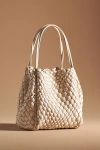 By Anthropologie The Woven Mini Hollace Tote In Beige