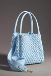 By Anthropologie The Woven Mini Hollace Tote In Blue