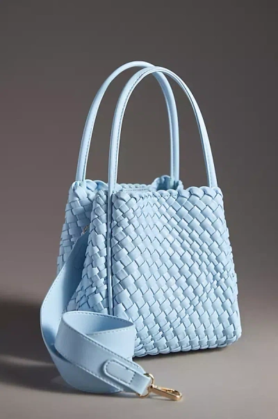 By Anthropologie The Woven Mini Hollace Tote In Blue