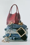By Anthropologie The Woven Mini Hollace Tote In Purple