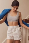 By Anthropologie The Wren Boxer Shorts  In White