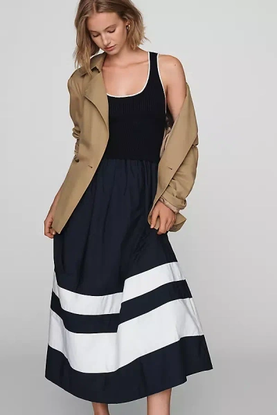 By Anthropologie Thea Twofer Sweater Dress In Black