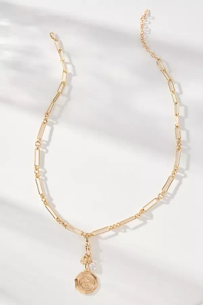 By Anthropologie Thick Chain Charm Cluster Necklace