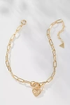 By Anthropologie Thick Chain Charm Cluster Necklace