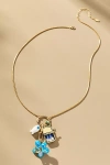 By Anthropologie Thick Chain Charm Cluster Necklace