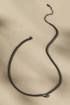 By Anthropologie Thick Chain Crystal Necklace In Black