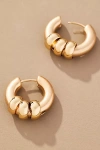 By Anthropologie Thick Charmed Huggie Hoop Earrings In Gold