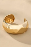 By Anthropologie Thick Hammered Cuff Bracelet In Gold
