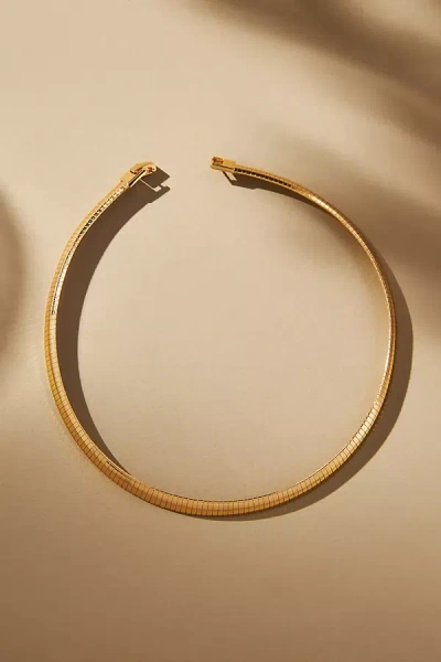 By Anthropologie Thick Ribbed Collar Necklace In Gold