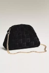 By Anthropologie Thick Velvet Woven Clutch In Black