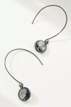 By Anthropologie Thin Crystal Threader Earrings In Black