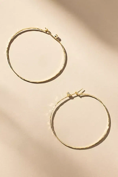 By Anthropologie Thin Large Hoop Earrings In Gold