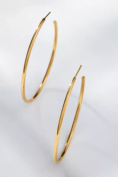 By Anthropologie Thin Open Hoop Earrings In Gold