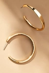 By Anthropologie Thin Rocker Hoop Earrings In Gold