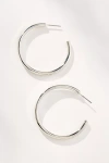 By Anthropologie Thin Rocker Hoop Earrings In Silver