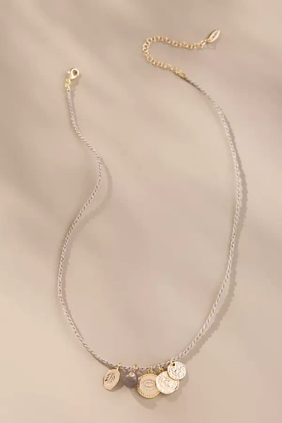 By Anthropologie Thin Rope Chain Multi Charm Necklace